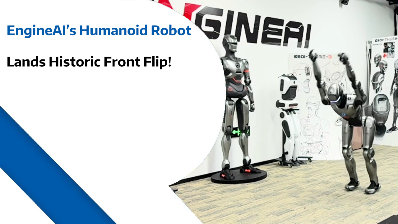 EngineAIs Humanoid Robot - Lands Historic Front Flip