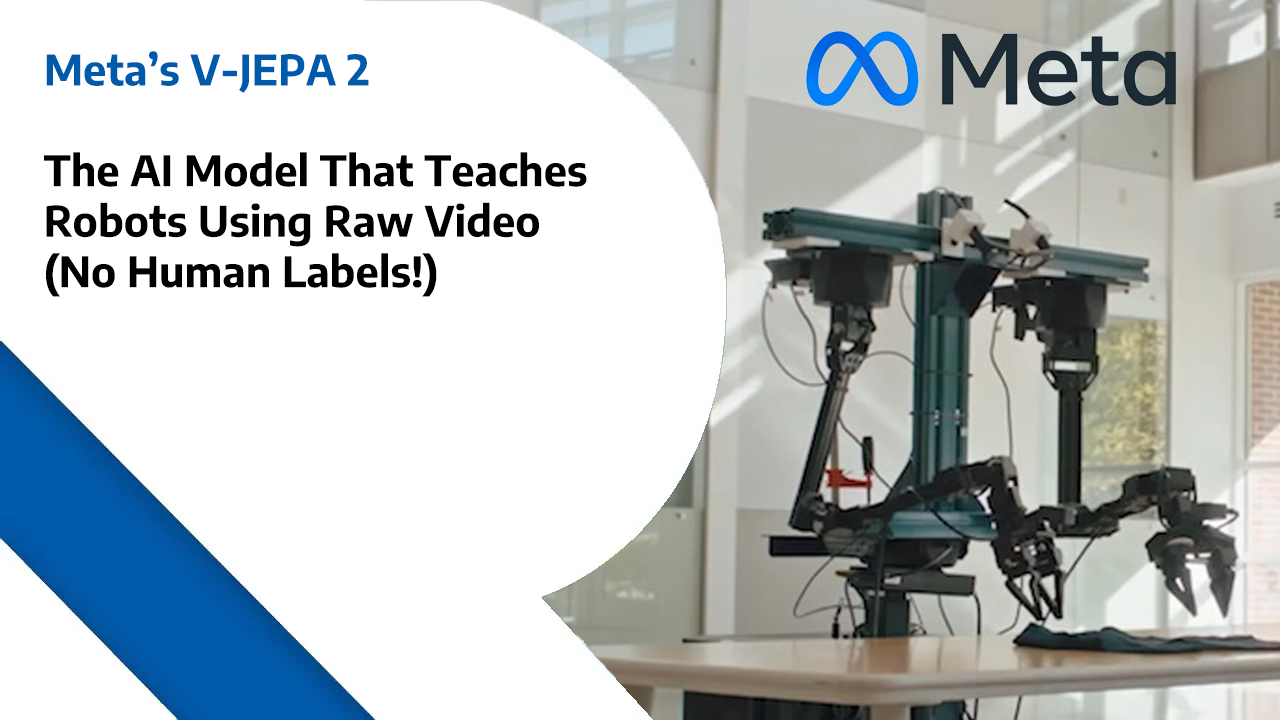 Meta’s V-JEPA 2 - The AI Model That Teaches Robots Using Raw Video (No Human Labels!)