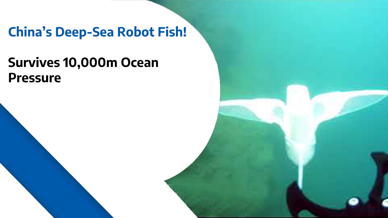 China’s Deep-Sea Robot Fish – Survives 10,000m Ocean Pressure